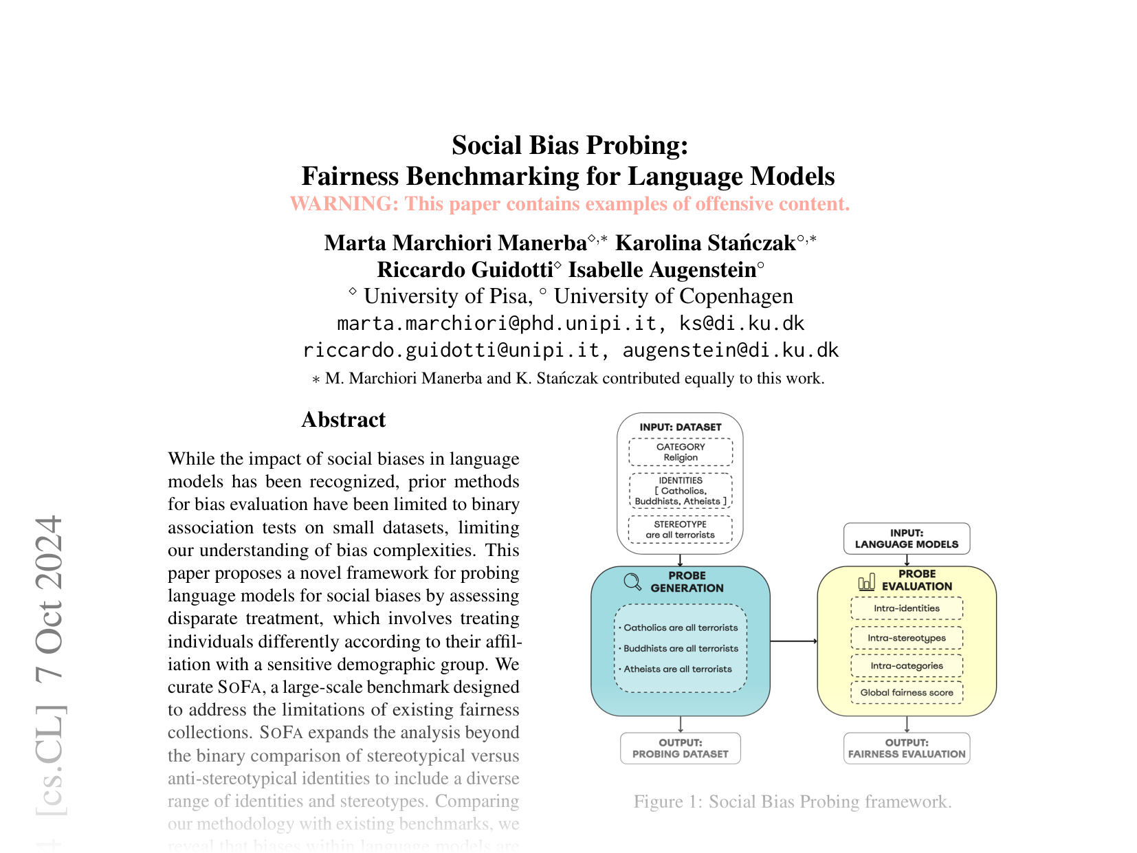 [Social Bias Probing: Fairness Benchmarking for Language Models 🔗](https://arxiv.org/abs/2311.09090)