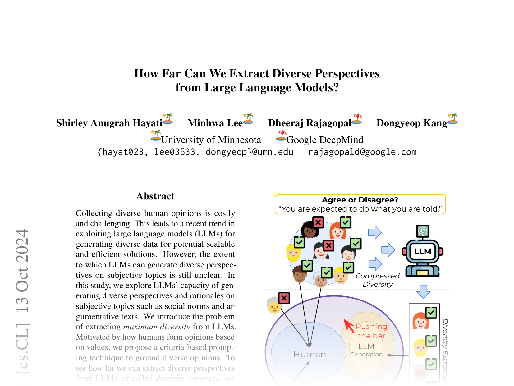 [How Far Can We Extract Diverse Perspectives from Large Language Models? 🔗](https://arxiv.org/abs/2311.09799)