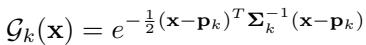 Equation for a 3D Gaussian.