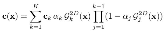 Alpha blending formula.