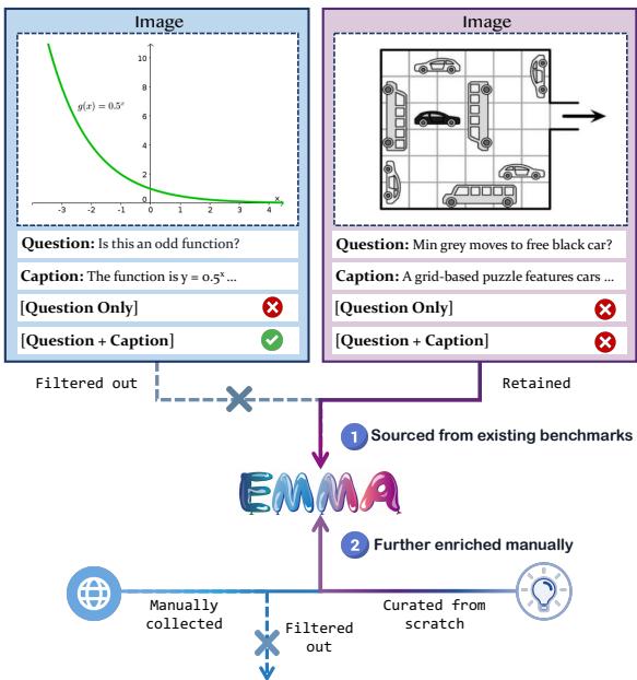 Figure 4: Data curation process for EMMA.