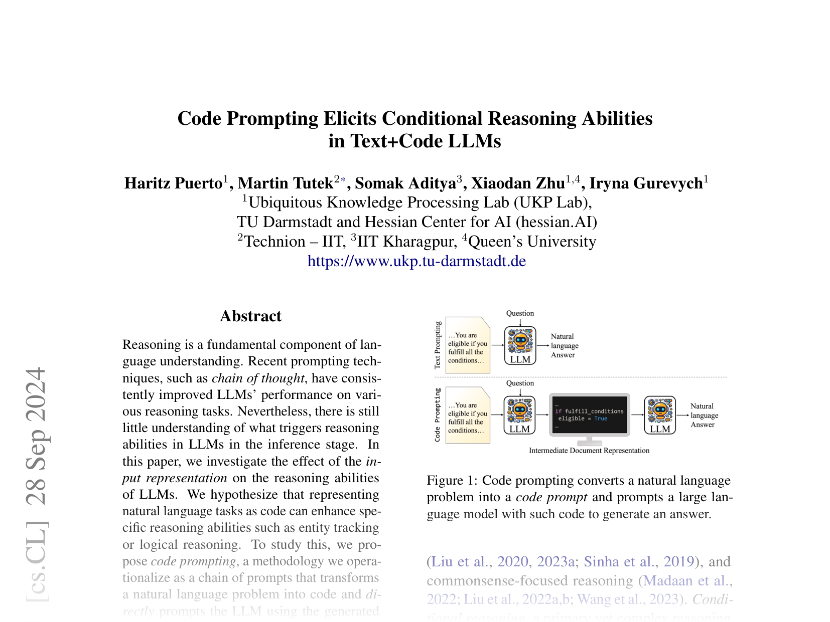 [Code Prompting Elicits Conditional Reasoning Abilities in Text+Code LLMs 🔗](https://arxiv.org/abs/2401.10065)