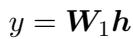 Equation showing the final output layer prediction.