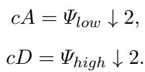 Equation showing downsampling