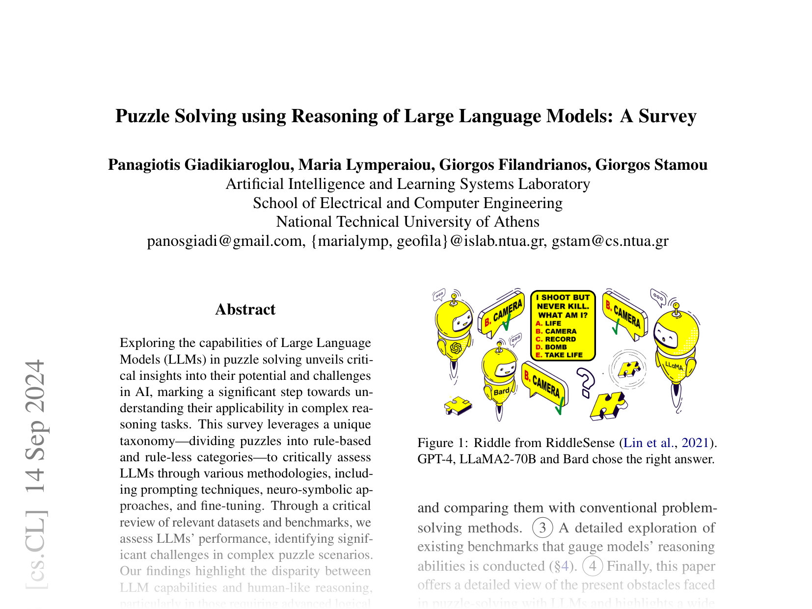 [Puzzle Solving using Reasoning of Large Language Models: A Survey 🔗](https://arxiv.org/abs/2402.11291)