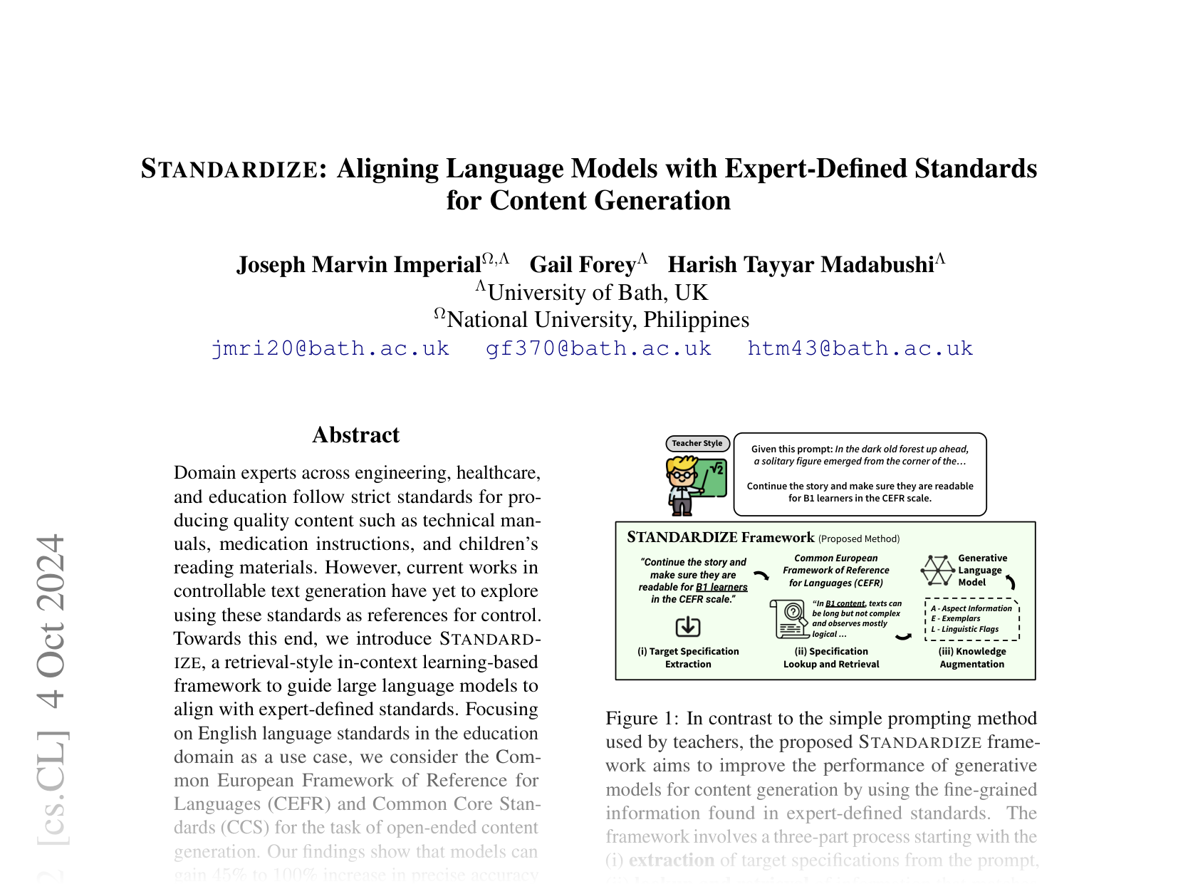[STANDARDIZE: Aligning Language Models with Expert-Defined Standards for Content Generation 🔗](https://arxiv.org/abs/2402.12593)
