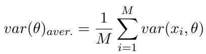 Equation for average variance across the sequence.