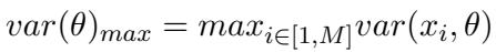 Equation for maximum variance in the sequence.