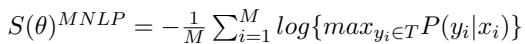 MNLP Score Equation.
