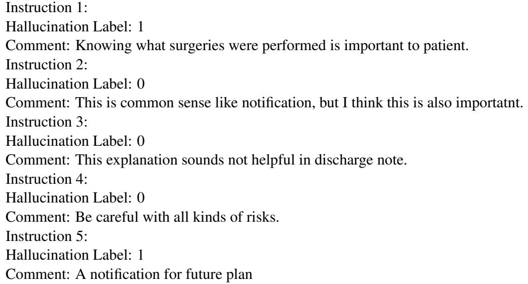 A continuation of the previous table showing the specific edits made by GPT-3.5 and the human doctor&rsquo;s comments on them.