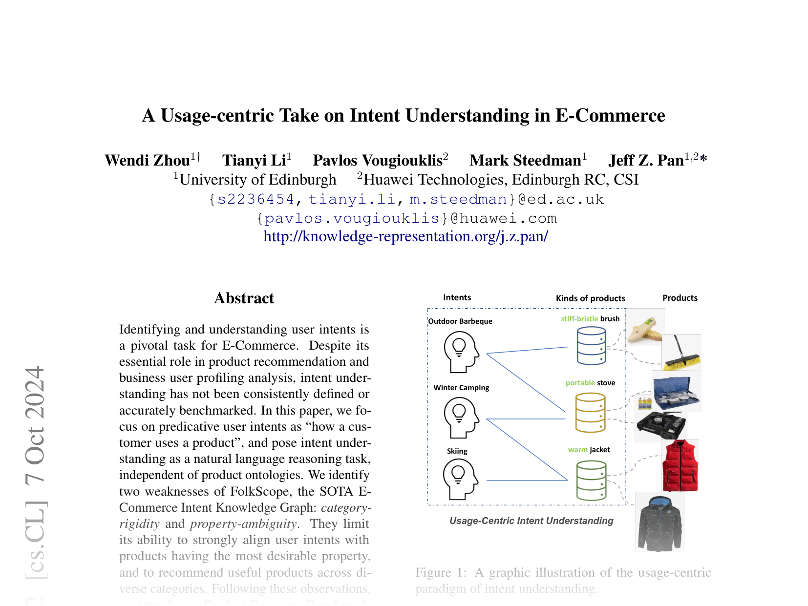 [A Usage-centric Take on Intent Understanding in E-Commerce 🔗](https://arxiv.org/abs/2402.14901)
