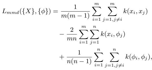 MMD 损失计算方程。