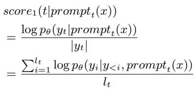 Equation 1: Score calculation for Stage 1