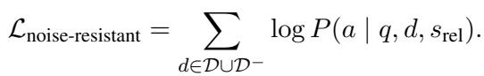 Equation 10: Noise-resistant loss.