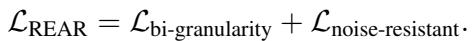 Equation 11: Total REAR loss function.