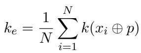Equation 3: Formula for averaging key vectors over N random prefixes.
