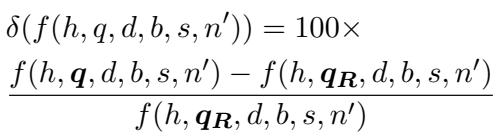 Equation defining delta relative improvement