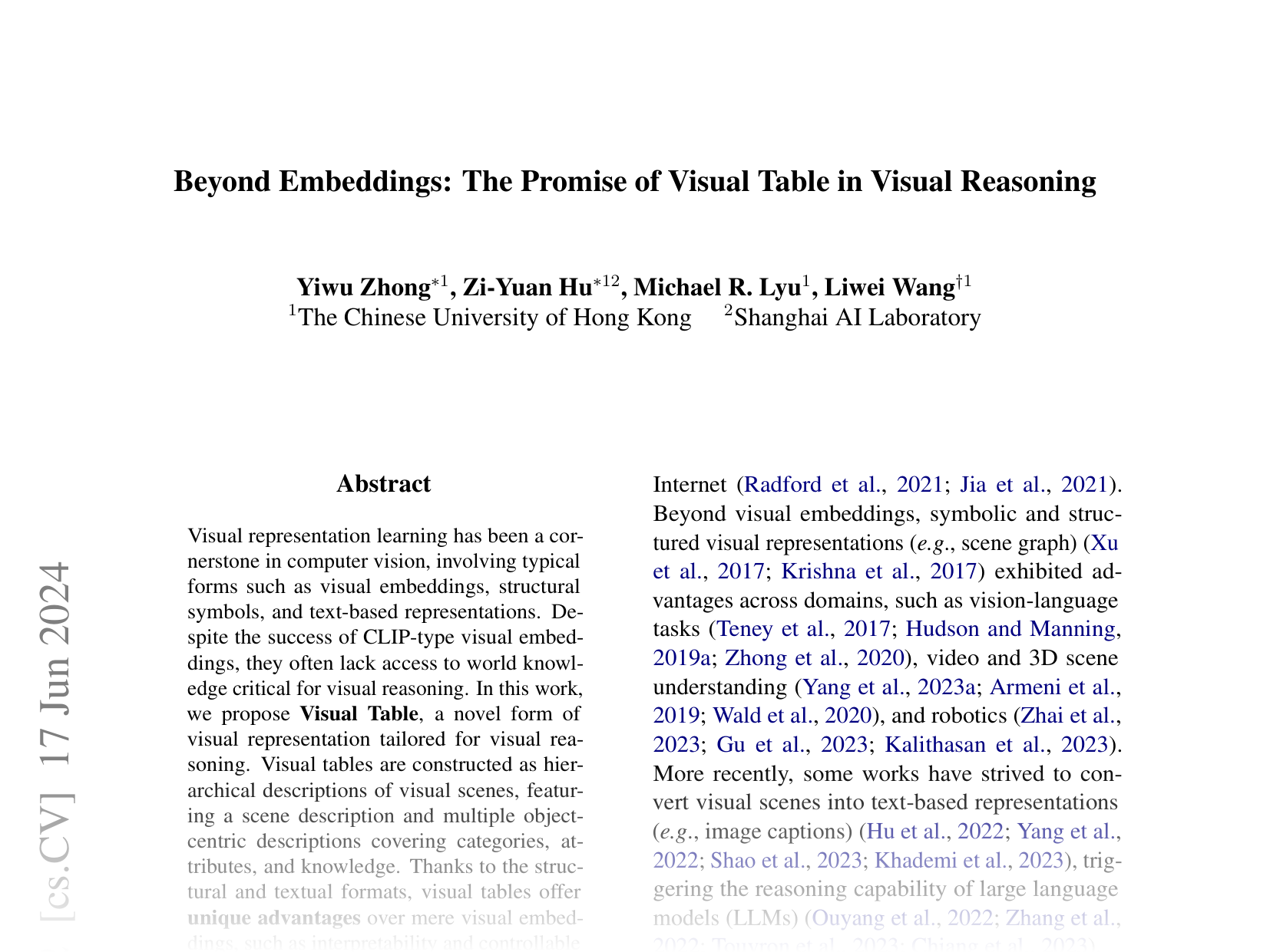 [Beyond Embeddings: The Promise of Visual Table in Visual Reasoning 🔗](https://arxiv.org/abs/2403.18252)
