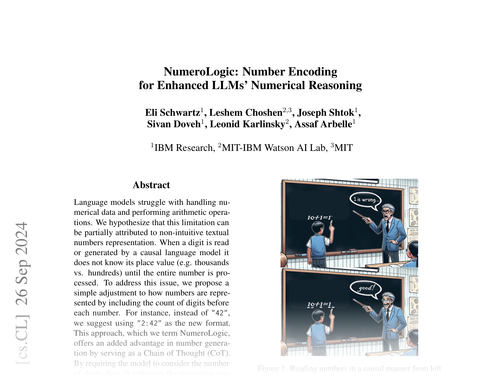 [Numerologic: Number Encoding for Enhanced LLMs' Numerical Reasoning 🔗](https://arxiv.org/abs/2404.00459)