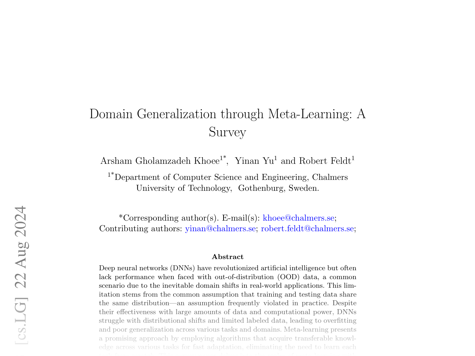 [Domain Generalization through Meta-Learning: A Survey 🔗](https://arxiv.org/abs/2404.02785)