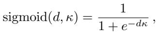 Equation for the sigmoid scaling function.