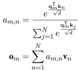 注意力分数计算方程。