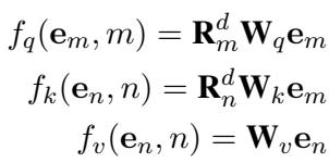显示旋转矩阵的 RoPE 方程。