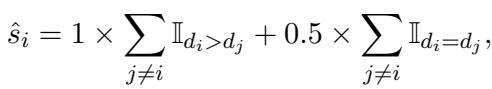 Equation for calculating ranking score based on pairwise wins.