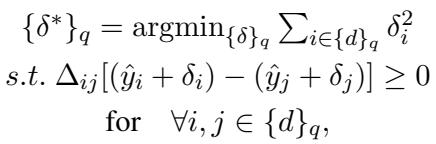 Equation for the Constrained Regression optimization problem.