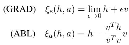 梯度添加和消融的闭式解。
