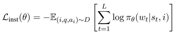 Equation for Instruction Tuning Loss.
