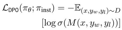 Equation for Standard DPO Loss.