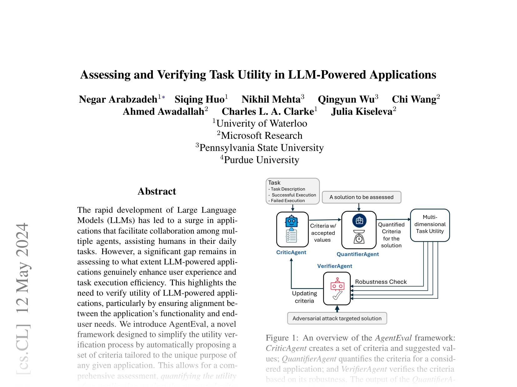 [Assessing and Verifying Task Utility in LLM-Powered Applications 🔗](https://arxiv.org/abs/2405.02178)