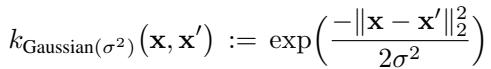Gaussian Kernel Equation
