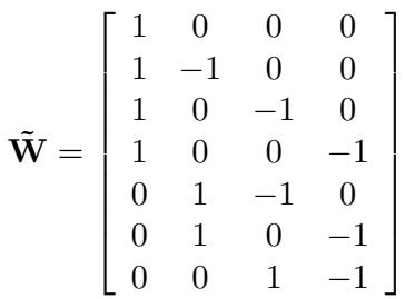W 比较矩阵结构。