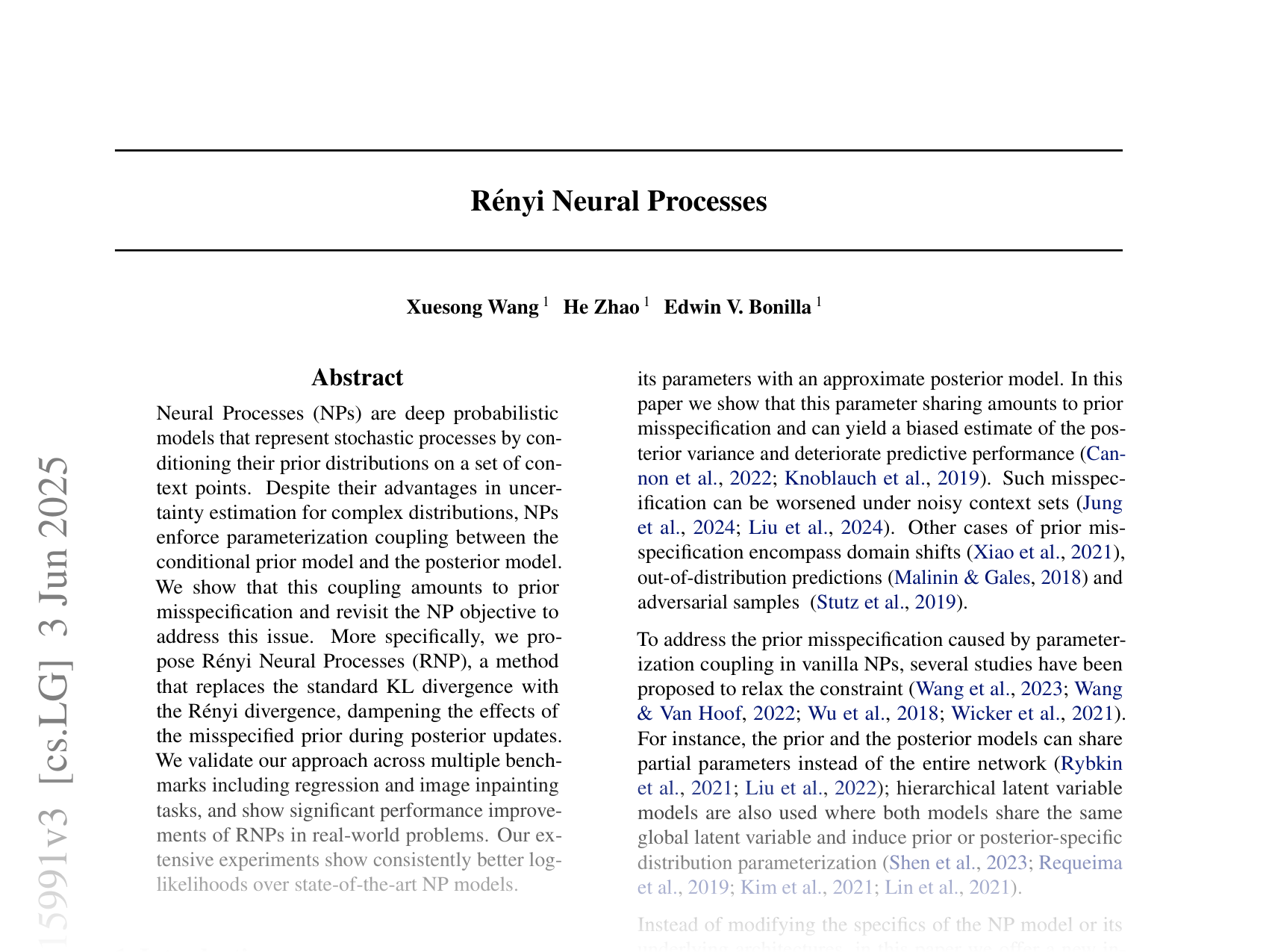 [Rényi Neural Processes 🔗](https://arxiv.org/abs/2405.15991)