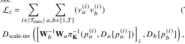 Equation 7: Depth Alignment Loss