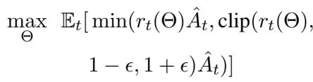 Equation 3 showing the PPO optimization objective.