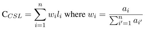 Equation for CSL.