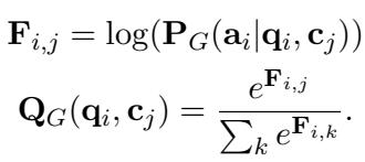 Equation for generator log-likelihood and proxy distribution.