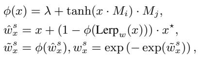 Equation for dynamic temporal decaying factor.
