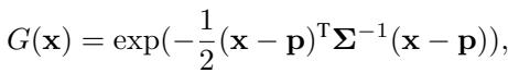 Equation 1: The Gaussian kernel definition.