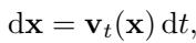 Equation describing the differential of x.