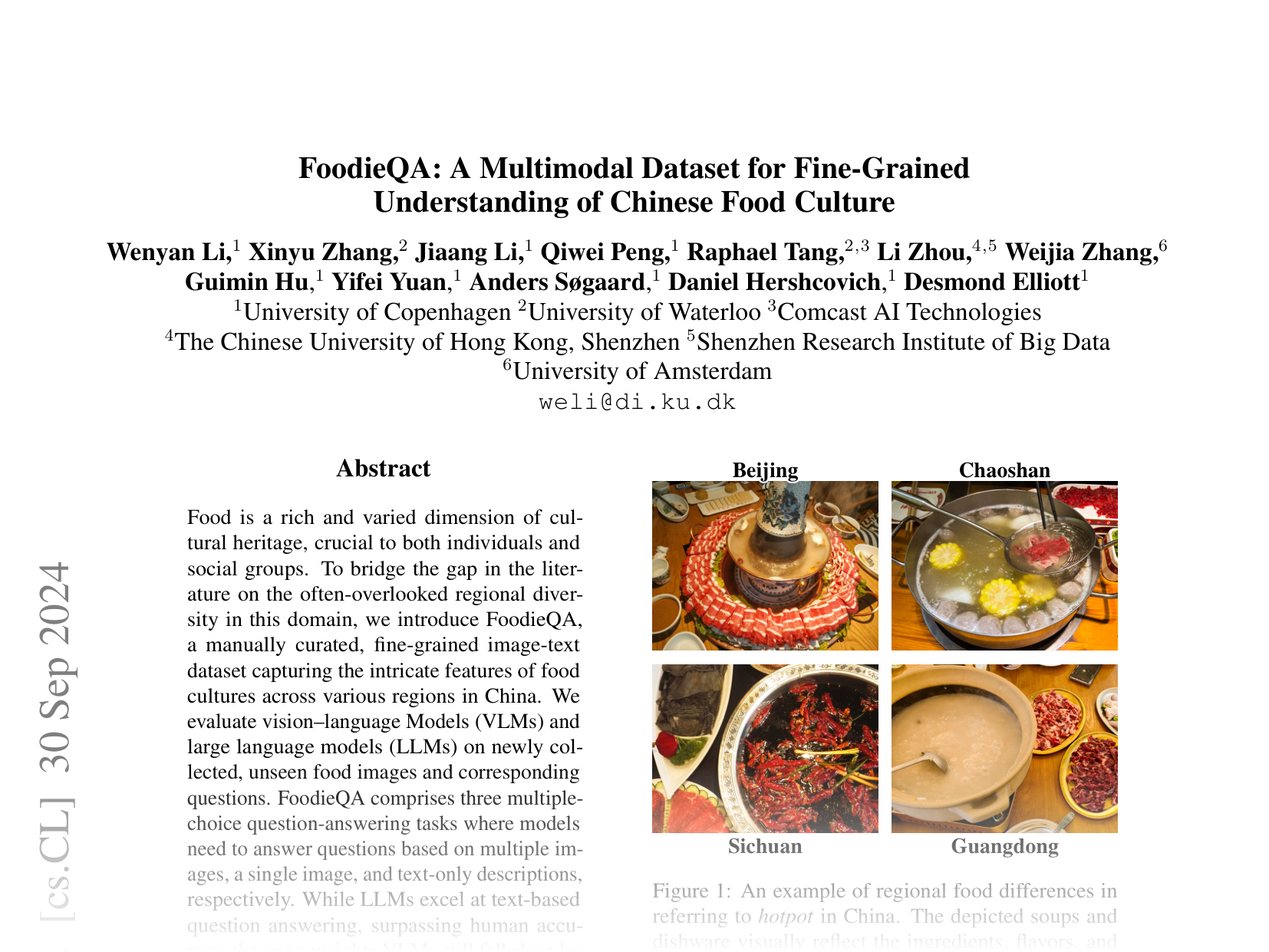 [FoodieQA: A Multimodal Dataset for Fine-Grained Understanding of Chinese Food Culture 🔗](https://arxiv.org/abs/2406.11030)
