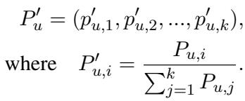 公式 6: 归一化的概率分布。