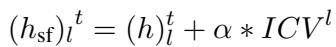Equation 9: Adding the ICV to hidden states.