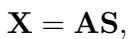 公式 X = AS