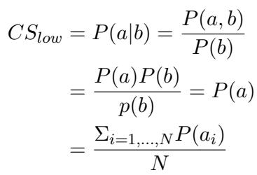 Equation for CS Lower Bound