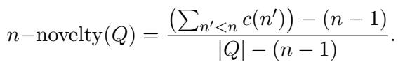n-novelty 的公式