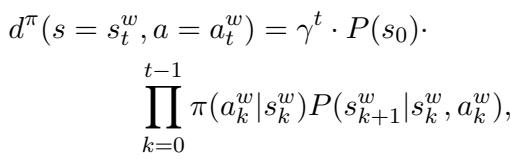 显示 SAOM 如何分解为策略和转移概率的方程。
